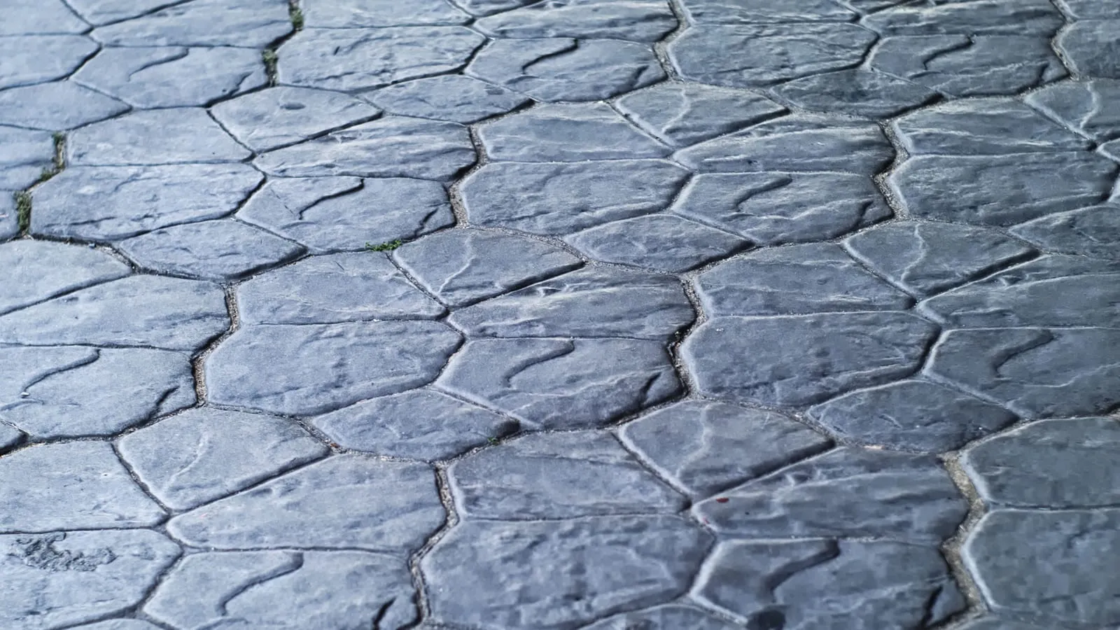 Example of pattern imprinted concrete driveways work by Holmes Landscapes